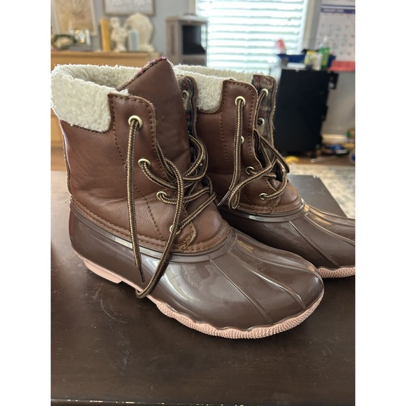 adrienne vittadini Bambini Duck Boots For Girls Size 3 - Picture 4 of 6